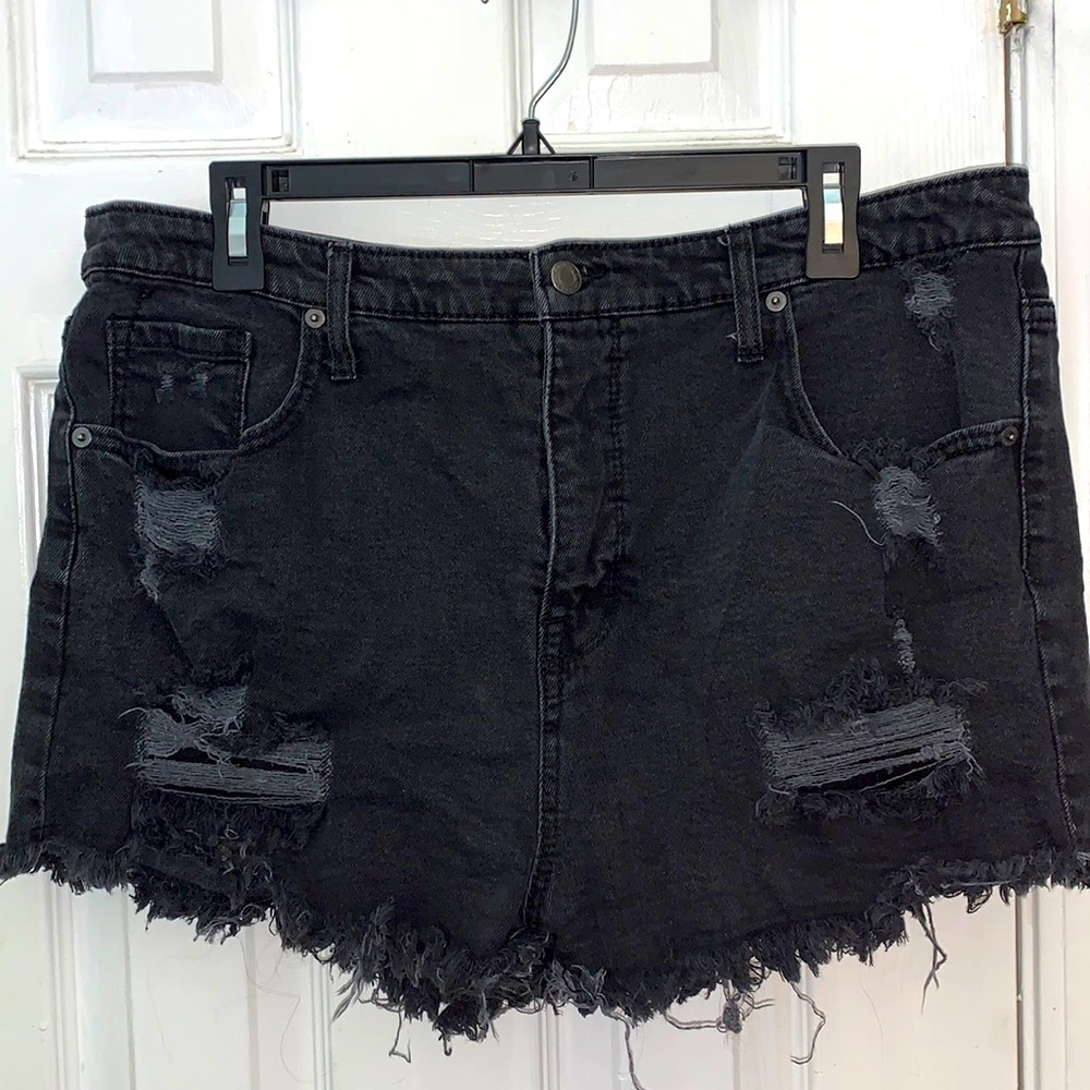 Distressed Jean Shorts